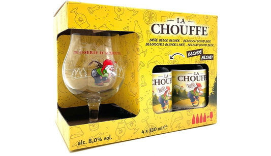 Giftpack - La Chouffe blond 4X33Cl + Glass